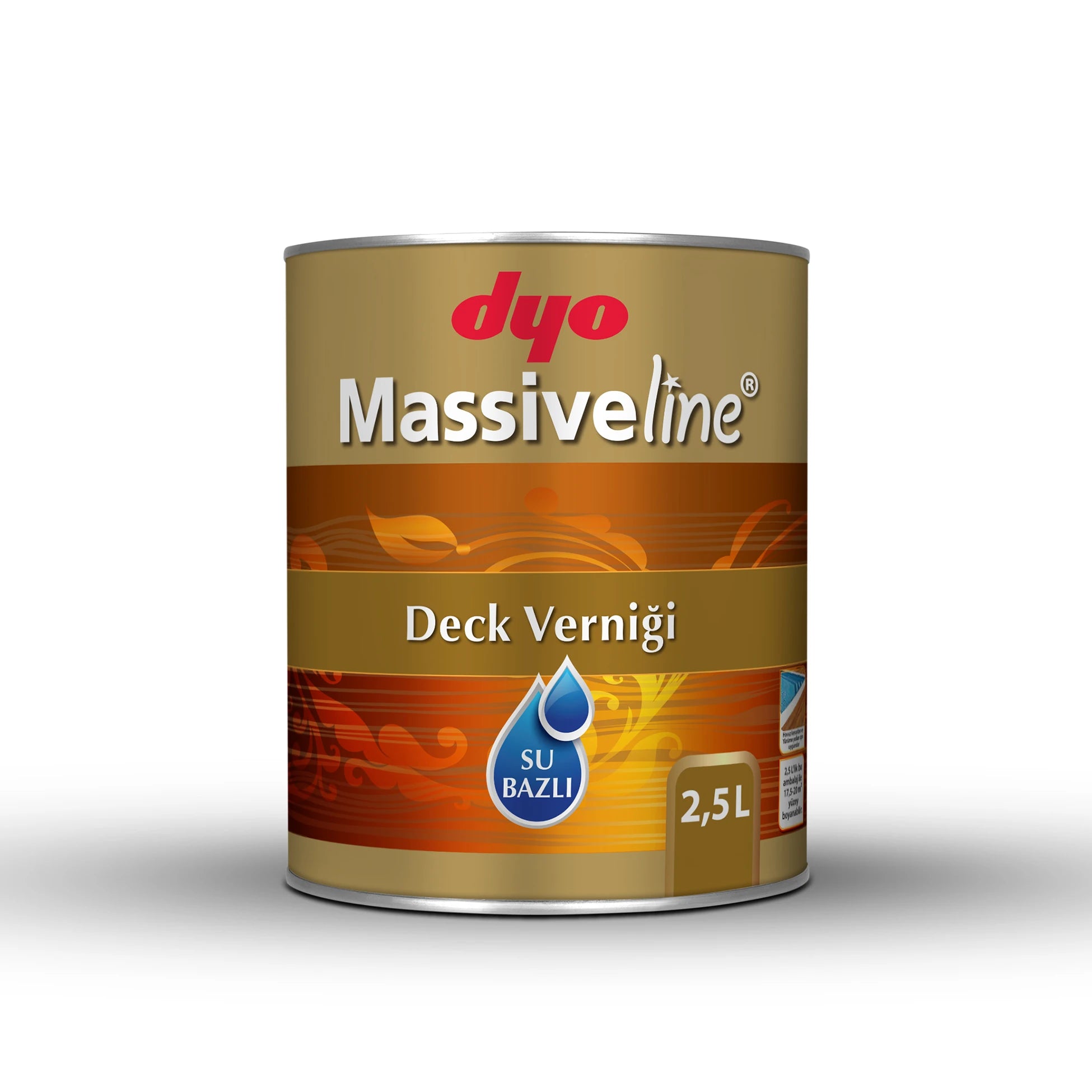 Massiveline Su Bazlı Deck Verniği Galon (2,5 lt)