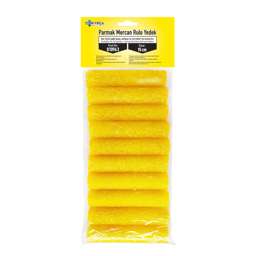 Parmak Rulo Mercan Yedek 15 cm (10'lu)