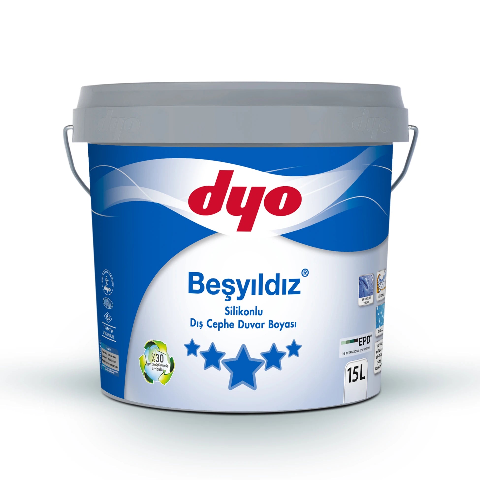 Beşyıldız Silikonlu Dış Cephe Bidon (15 lt)