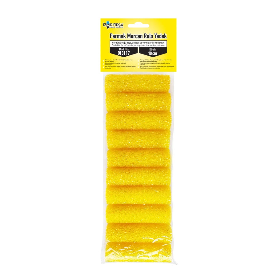 Parmak Rulo Mercan Yedek 10 cm (10'lu)