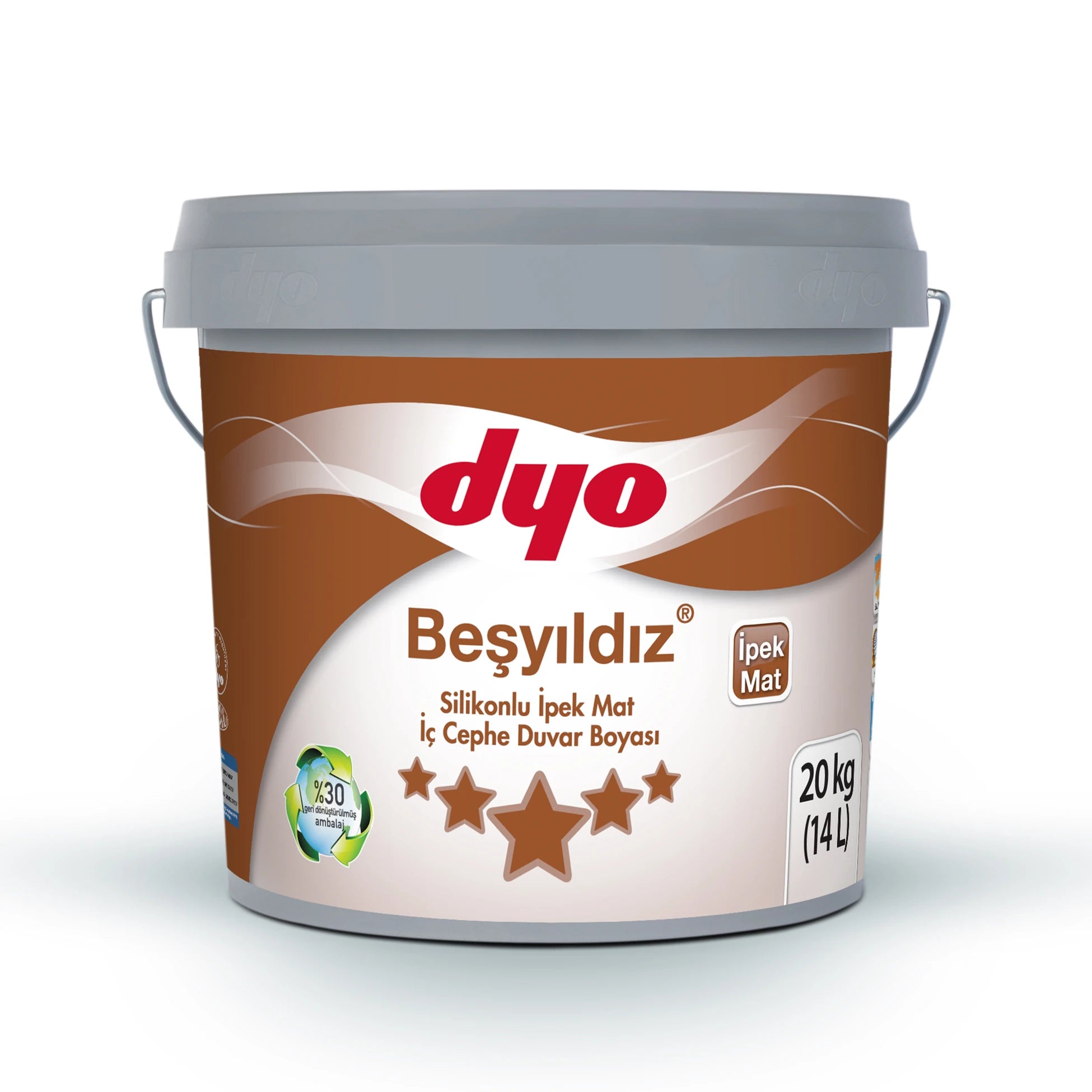 Beşyıldız Silikonlu İpek Mat Bidon (20 kg)